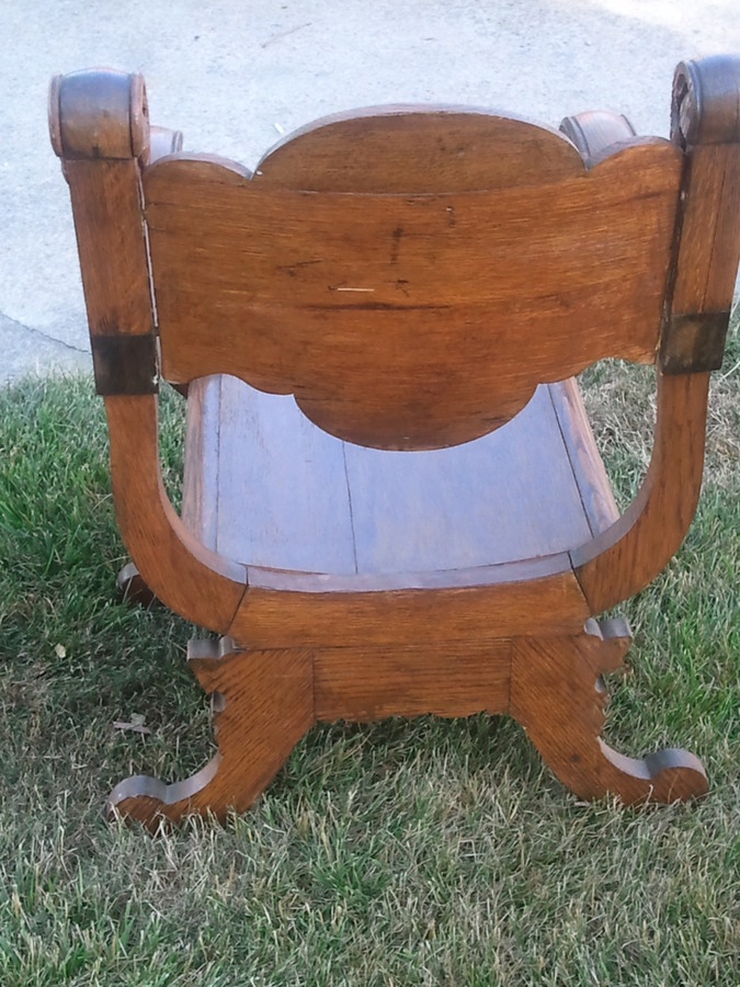 I Have An Antique Hand Carved Wood Chair With A Face On It ...